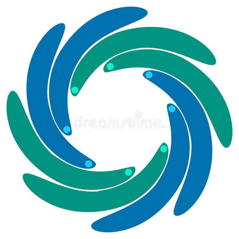 Swirls logo royalty free illustration
