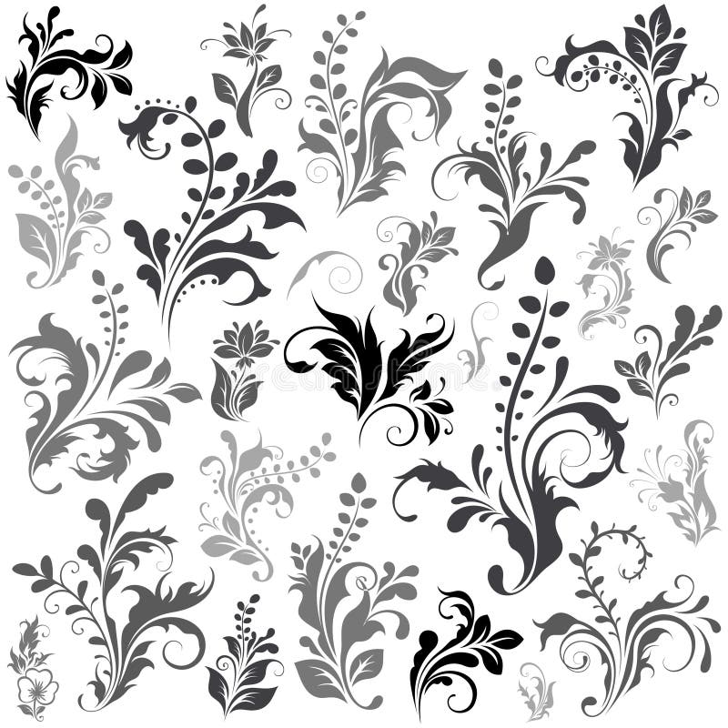 Swirly design elements royalty free illustration