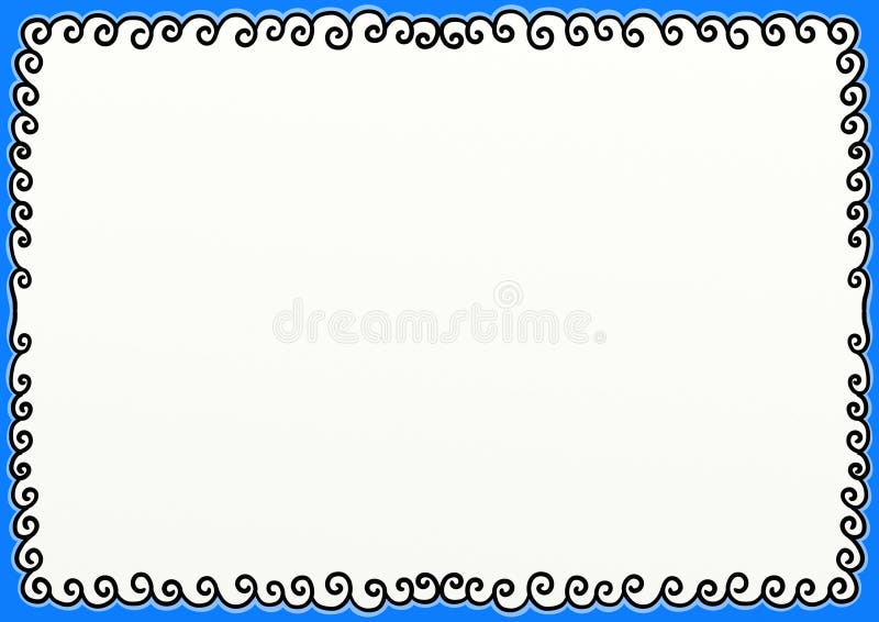 Swirly Doodle granicy strony dekoracja ilustracja wektor