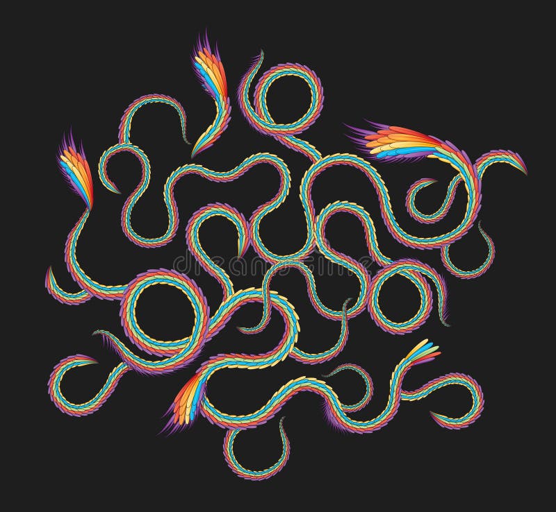 Swirly texture rainbow design