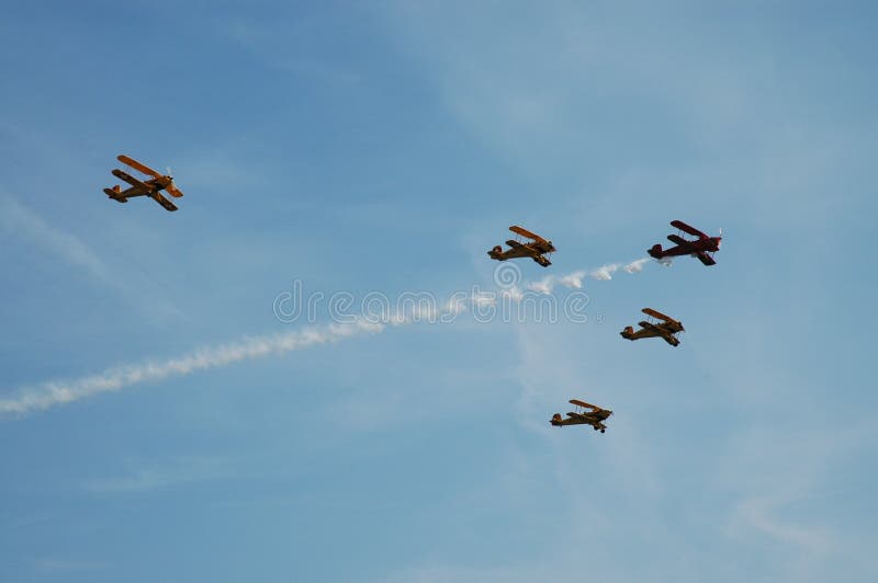 Swiss Airshow with biplanes