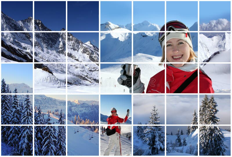 Swiss Alps collage