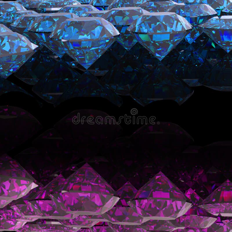 Swiss Blue Topaz and Amethyst .Jewelry Background Stock Illustration