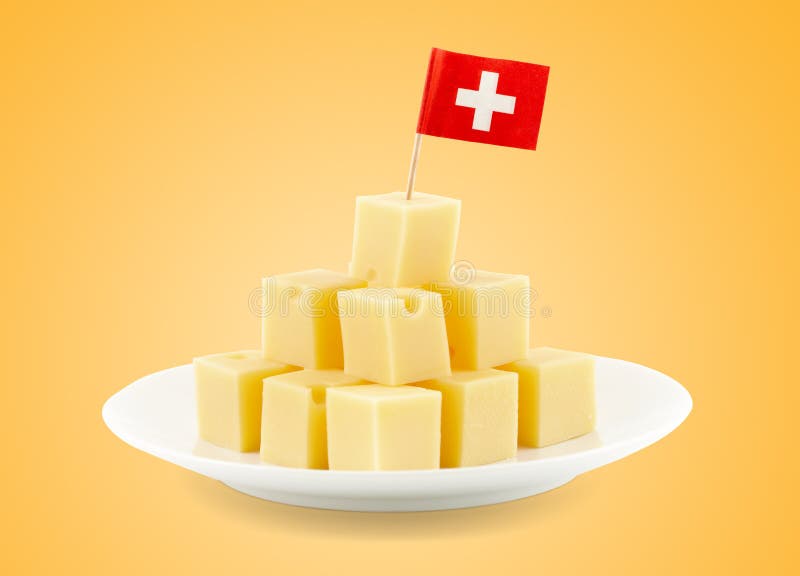 Swiss cheese cubes stock image. Image of yellow, blocks 17668973