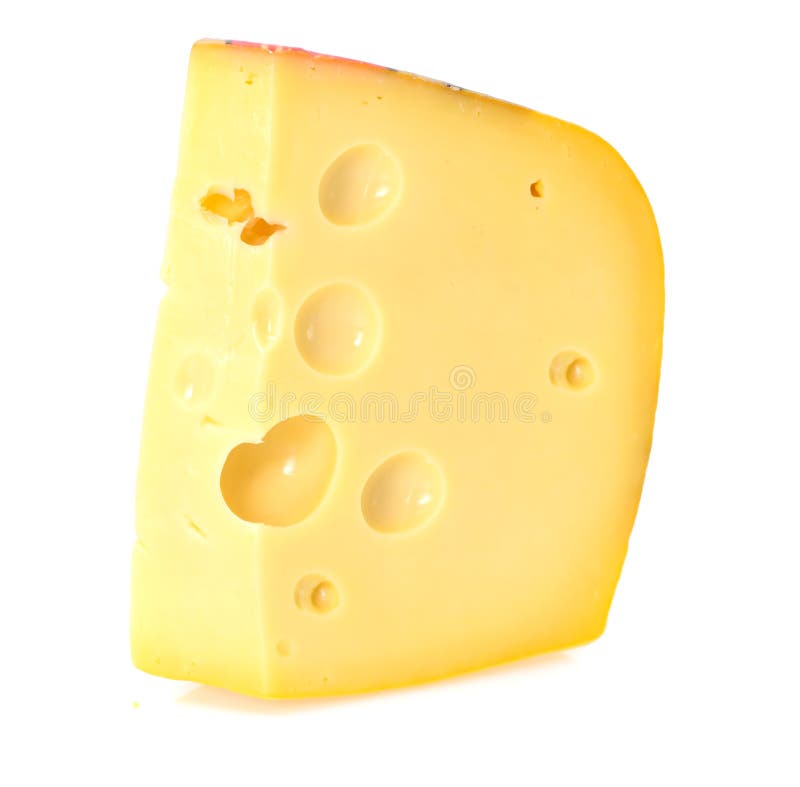 Swiss Cheese Isolated on White Background Stock Photo Image of hard