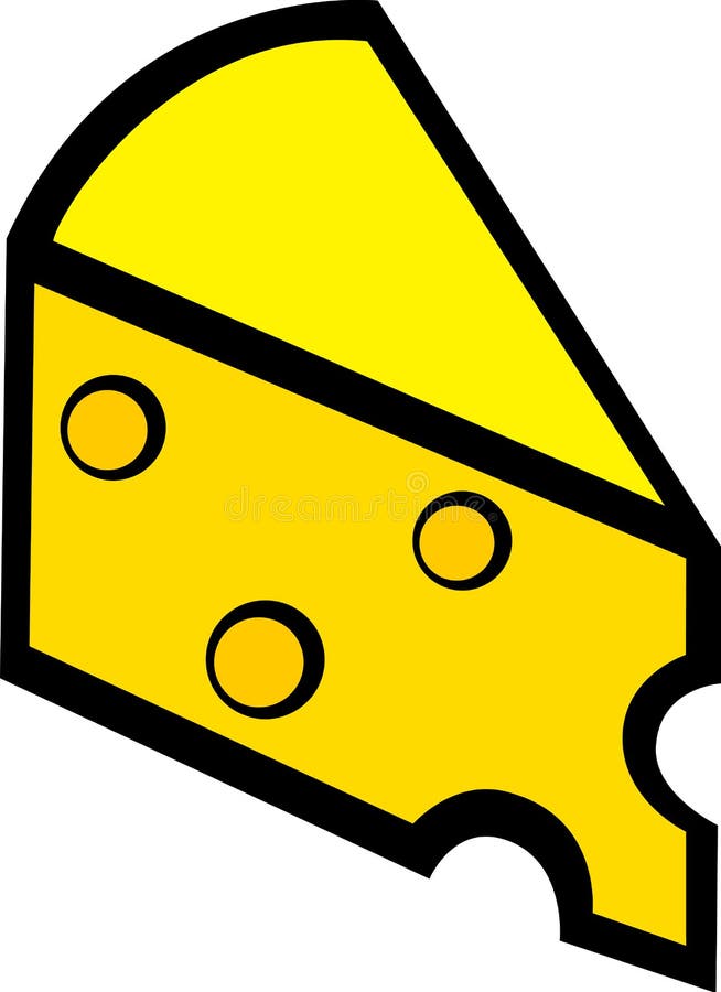 Swiss Cheese Slice Vector Illustration Stock Vector Illustration of