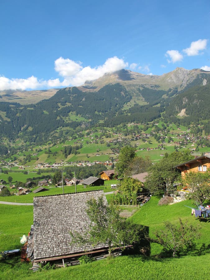 Swiss Culture with Cottage at Jungefrau