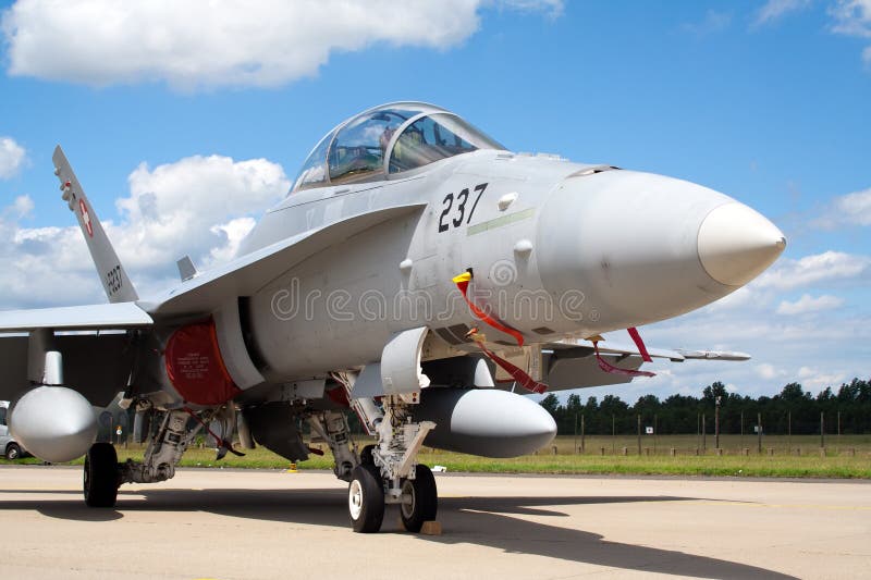 Swiss F-18 royalty free stock photo