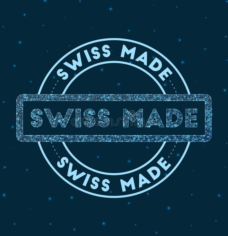 Swiss Made Product Label. Switzerland Quality Flag Vector Sticker Icon ...