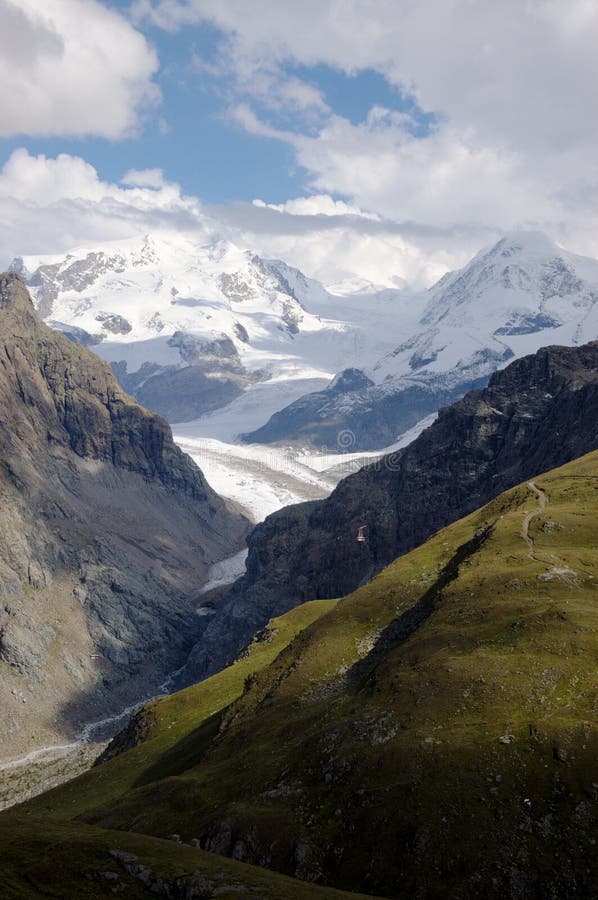 Swiss mountain landscape stock photo
