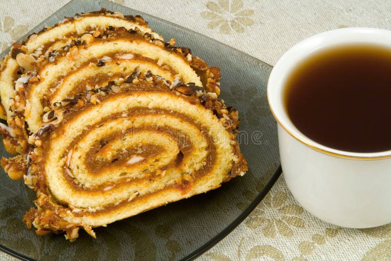 Swiss roll stock photo