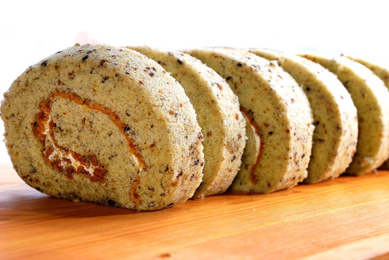 Swiss Roll Cake Series 04 royalty free stock photo