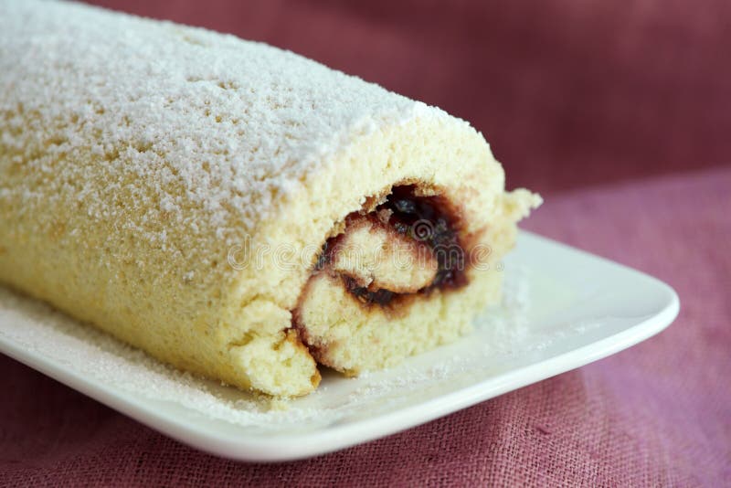 Swiss Roll with Jam royalty free stock photography