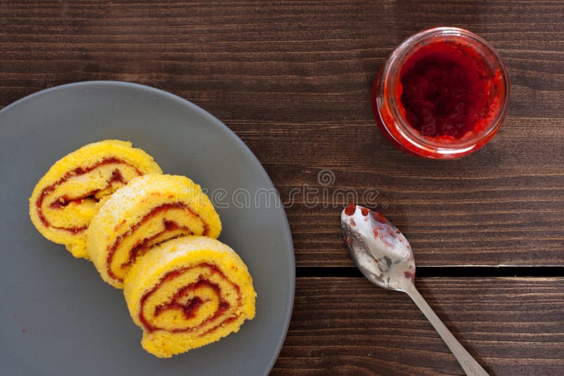 943 Strawberry Jam Swiss Roll Stock Photos Free & RoyaltyFree Stock
