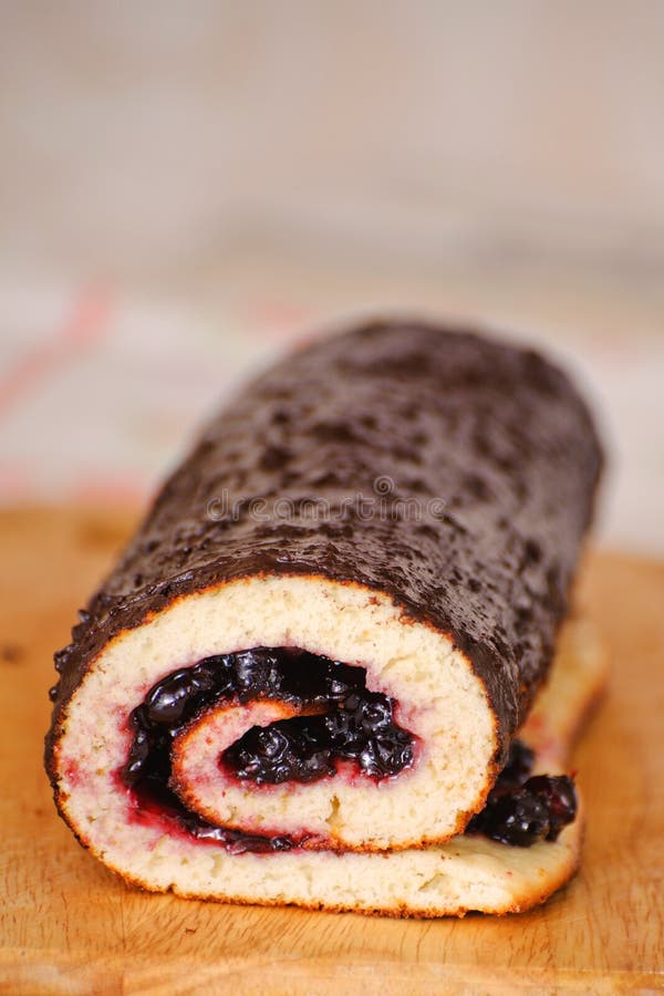 Swiss roll stock image. Image of delicious, blackcurrent - 36870753