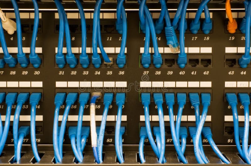 Switch panel. At a data center Switch panel. At a data center