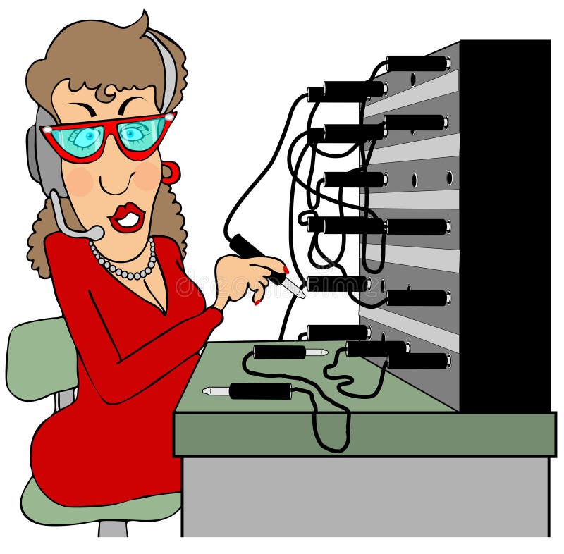 Switchboard operator ilustracja wektor Switchboard operator ilustracja wektor