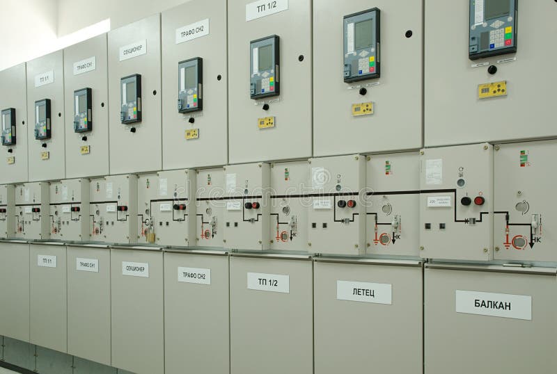 Switchgear in the Electrical Room Stock Photo Image of board