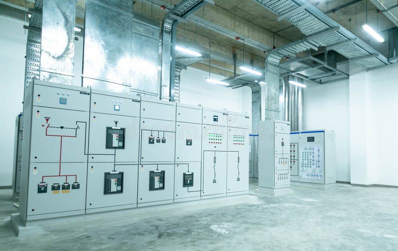 Switchgear,Industrial Electrical Switch Panel at Substation of Power