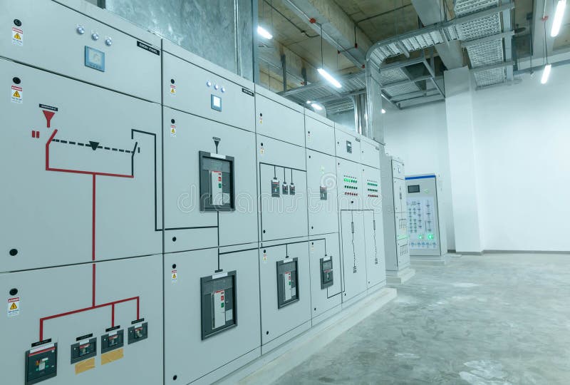 Switchgear,Industrial Electrical Switch Panel at Substation of Power