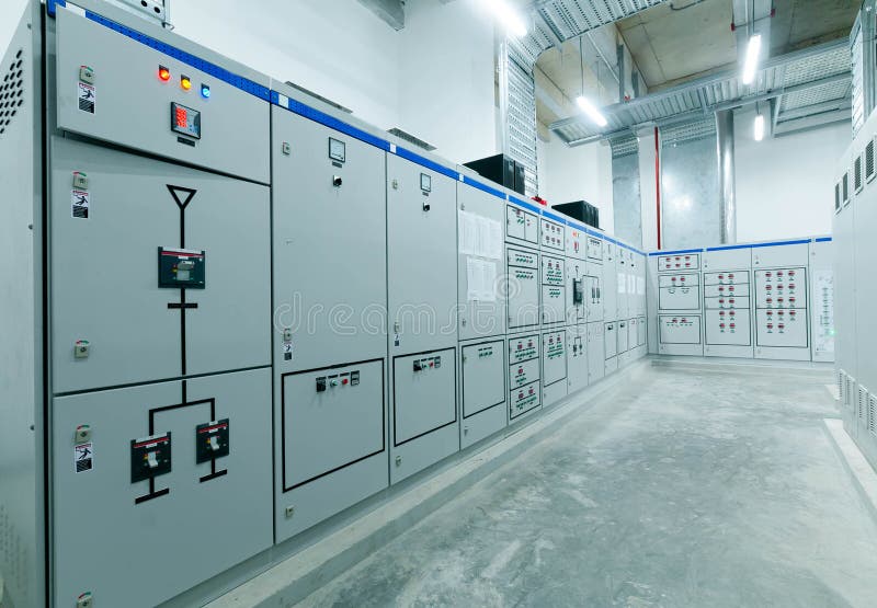Switchgear,Industrial Electrical Switch Panel at Substation of Power