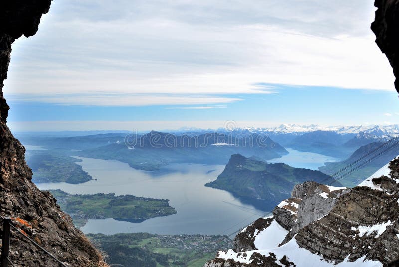 Switzerland Alps, view from top Pilatus