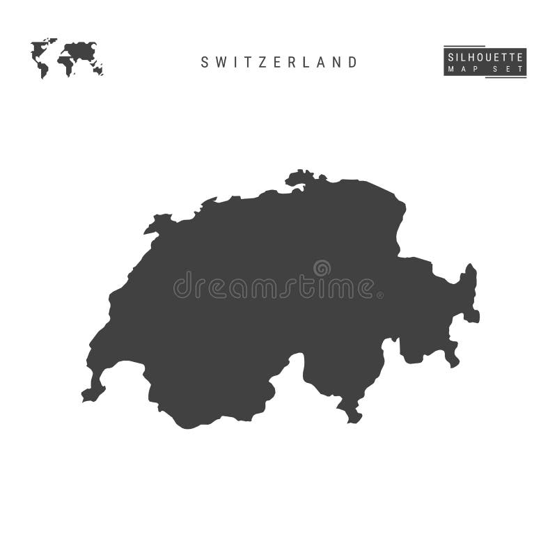 Blank Map Switzerland. High Quality Map Switzerland With Provinces On