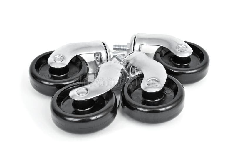 The Casters of a White Office Chair Stock Image Image of white, close