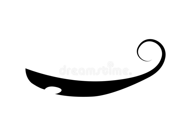 Swoosh and swash typography tails shape underline Vector Image