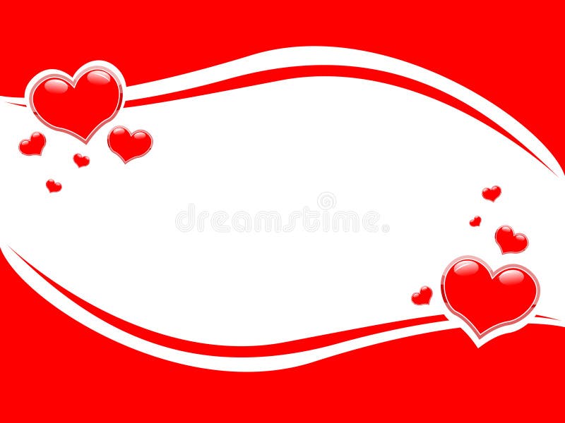 Swoosh Valentine Hearts Border Background