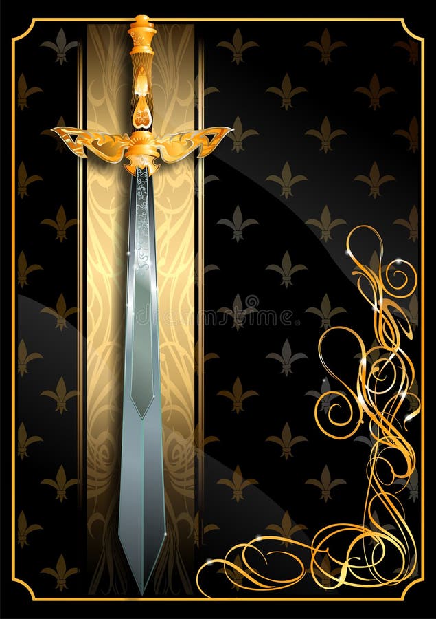 Sword of the fantasy world on a rich background.