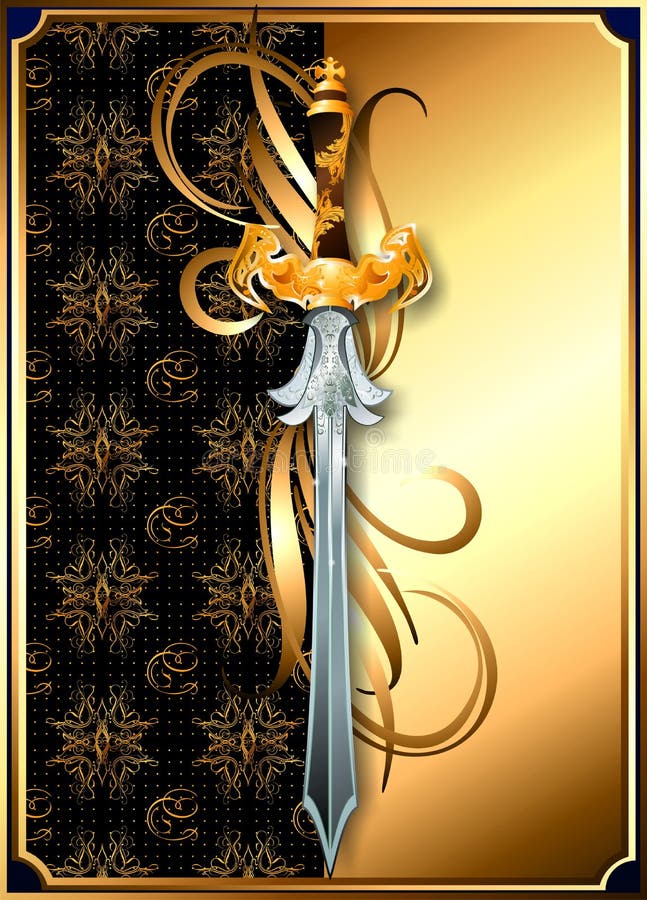 Sword of the fantasy world on a rich background.