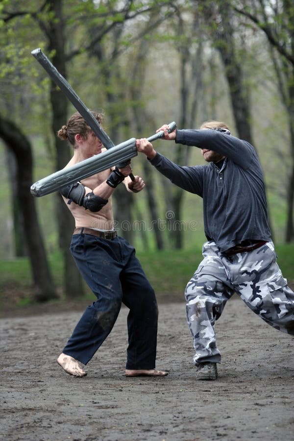 Sword fight stock photo. Image of active, sport, aggressive 137012