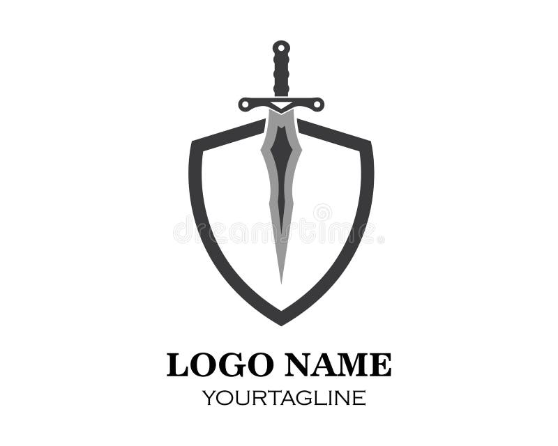 Sword Logo Icon Vector Illustration Design Stock Vector - Illustration