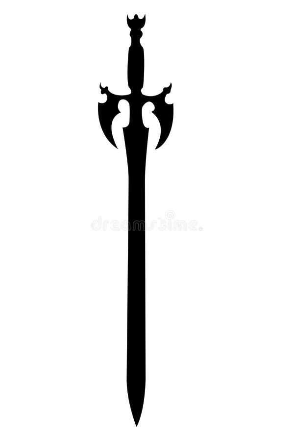Sword on a white royalty free illustration