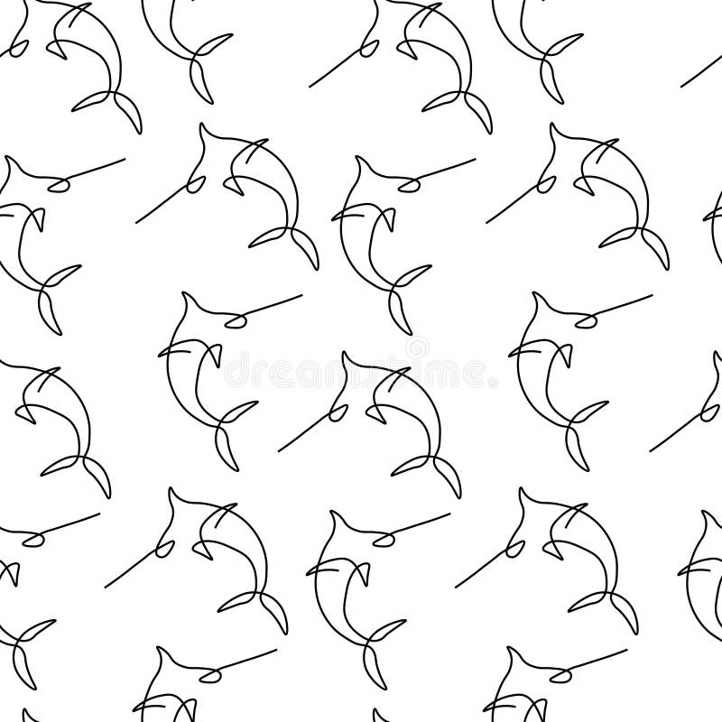 Swordfish pattern seamless stock vector. Illustration of fabric 123413924