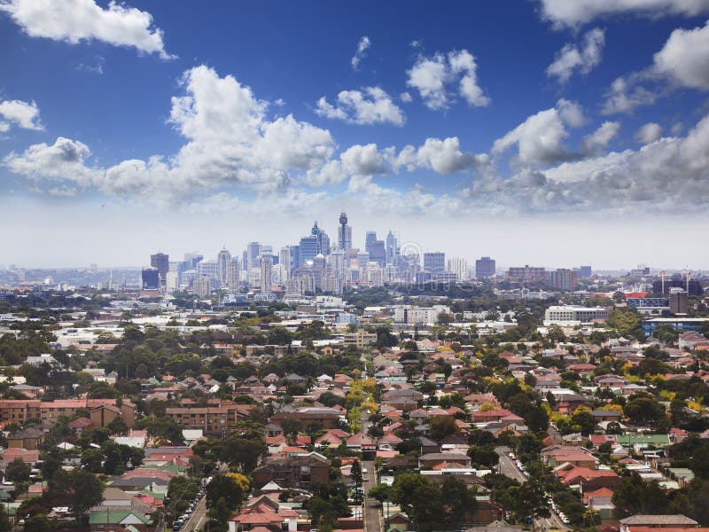 Sy Heli CBD Suburbs stock photography