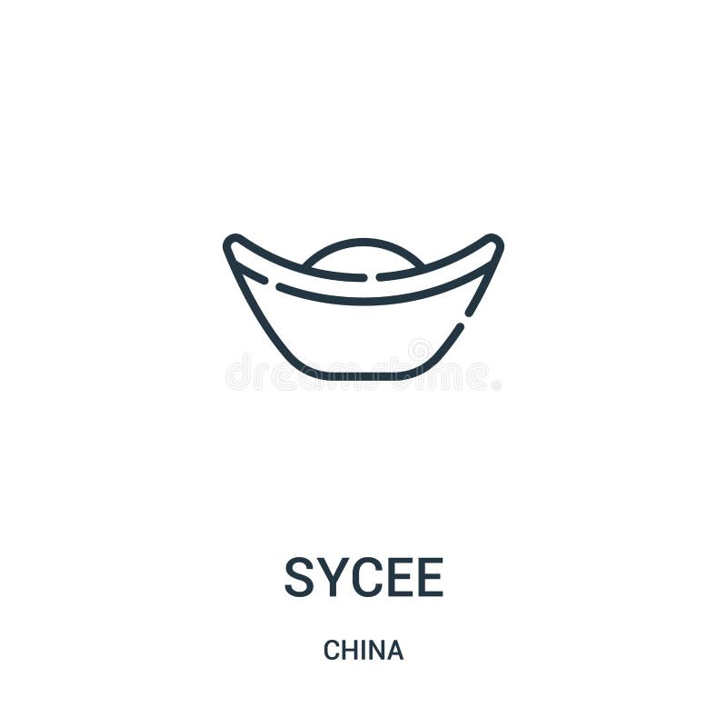 sycee icon vector from china collection. Thin line sycee outline icon vector illustration. Linear symbol for use on web and mobile vector illustration sycee icon vector from china collection. Thin line sycee outline icon vector illustration. Linear symbol for use on web and mobile vector illustration