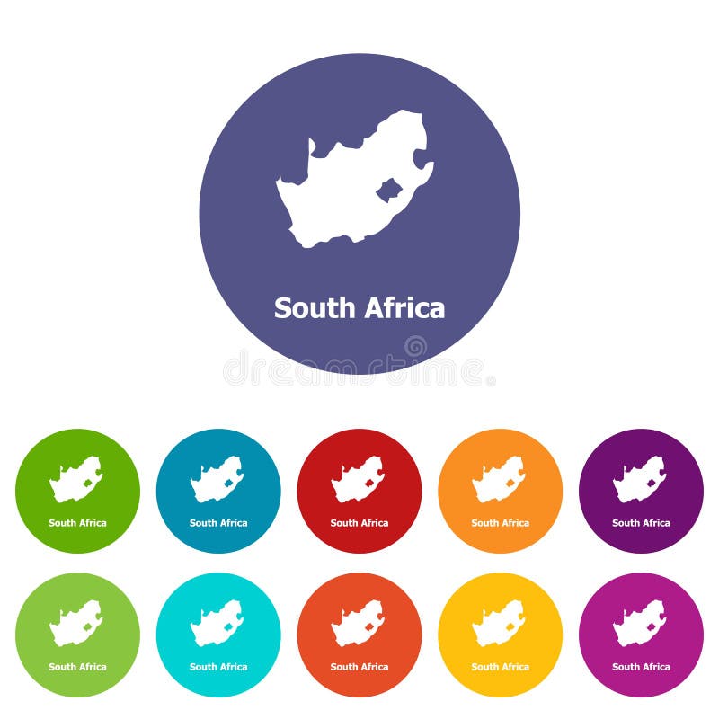 Sydafrika översiktssymbol, enkel stil vektor illustrationer Sydafrika översiktssymbol, enkel stil vektor illustrationer