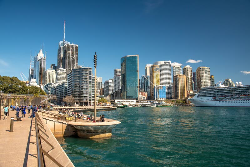 SYDNEY, AUSTRALIA - AUGUST 20, 2018: Sydney Harbour Bridge on a beautiful sunny afternoon royalty free stock photography