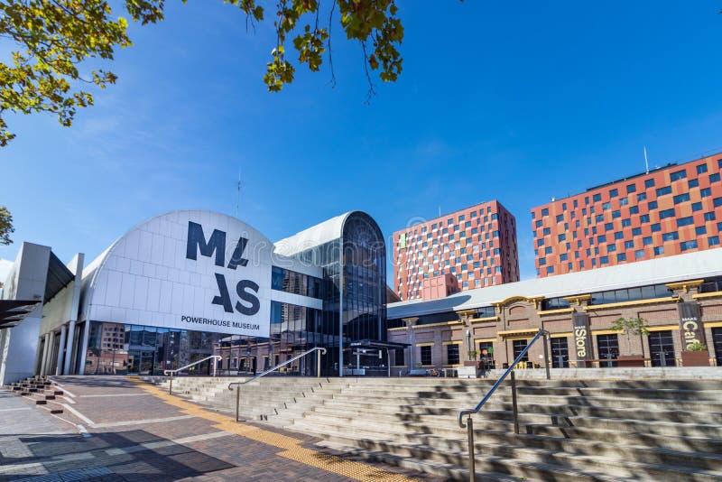 Perspective view of the Powerhouse Museum in Sydney, Australia.