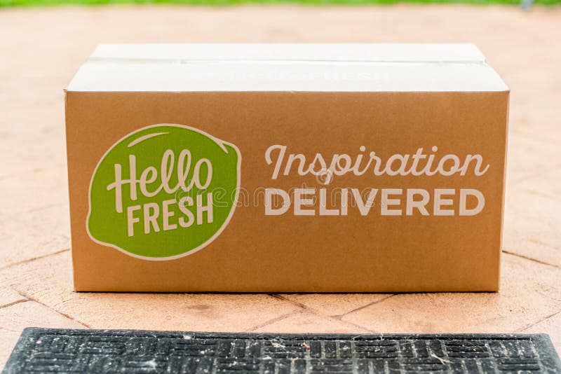 Hello Fresh Meal Kits Contactless Delivery Editorial Stock Photo