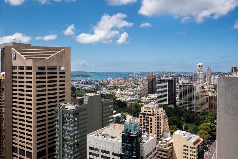 Sydney city and bay from height royalty free stock image Sydney city and bay from height royalty free stock image