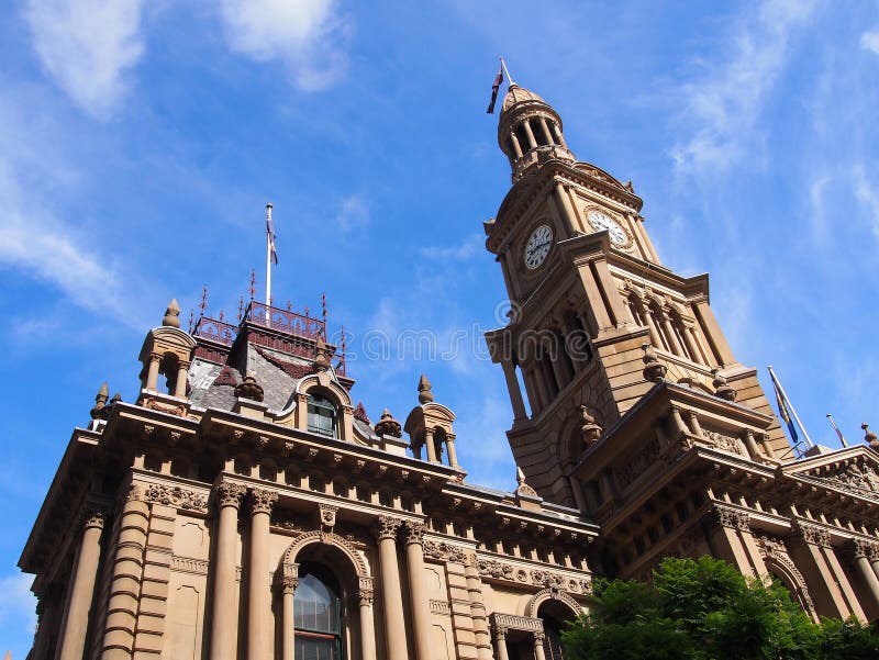 Stadhuis van Sydney stock foto's