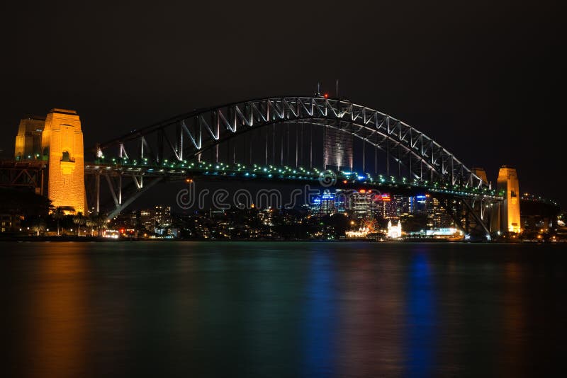 Sunset Sydney Harbour Bridge Stock Image Image of harbour, april 75195