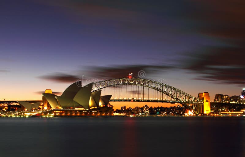 Sydney Harbour Bridge & Opera House royalty free stock photos Sydney Harbour Bridge & Opera House royalty free stock photos