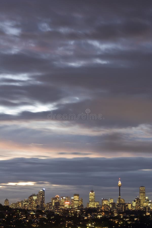 Sydney-Night Skyline Panorama Stock Image - Image of interest, panorama ...