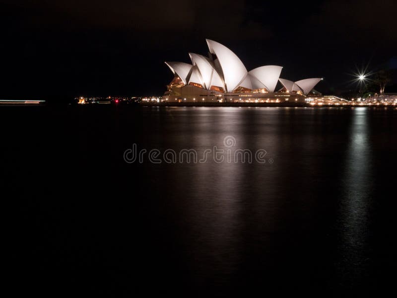The marvellous Opera House in Sydney at night, with nice reflections on the water. The marvellous Opera House in Sydney at night, with nice reflections on the water.