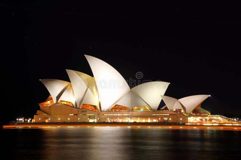 Profile of Sydney Opera House at night