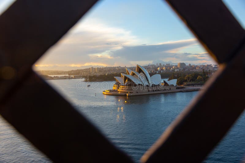 Sydney Opera House view with beautiful sky in the morning